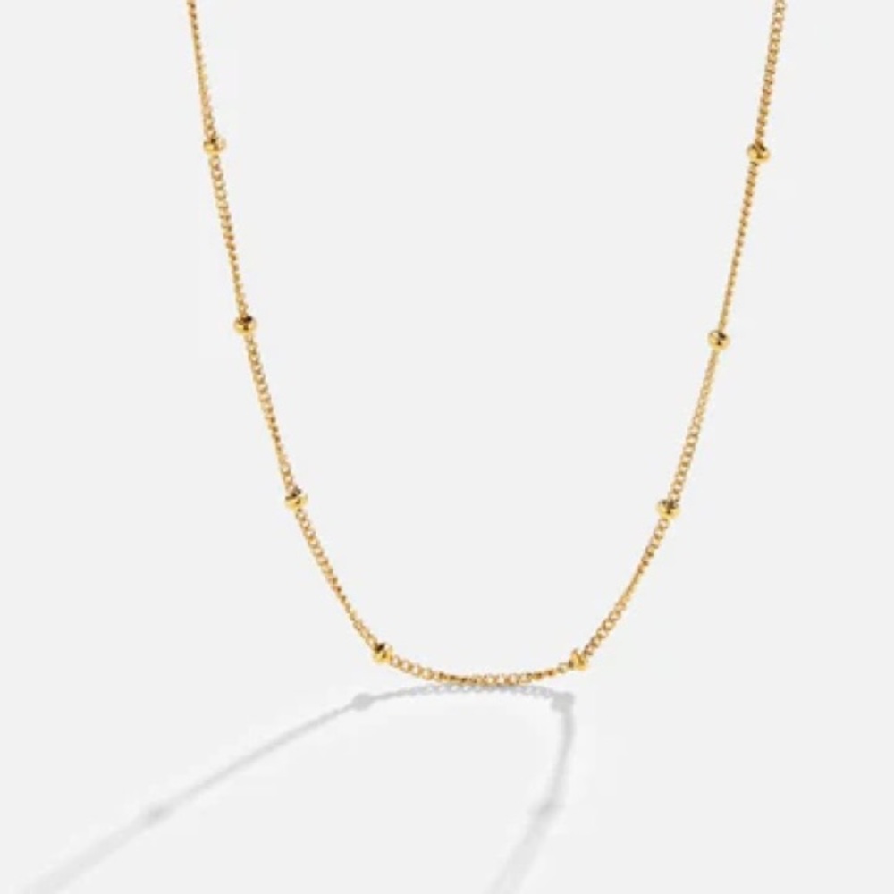 Delicate Gold Beaded Necklace